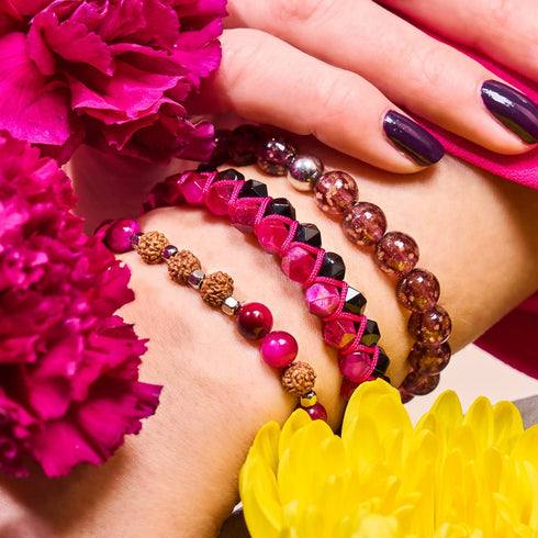 solstice | Pierre précieuse Rudraksha | Bracelet Mala